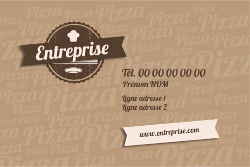 Impression Carte de visite Pizzeria personnalisable