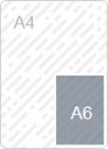 A6 fermé  - Format ouvert : 29,7cm x 14,8cm